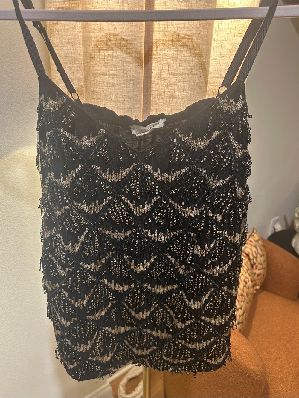 Black Sequin Camisole Top - Elegant Evening Layer plus size